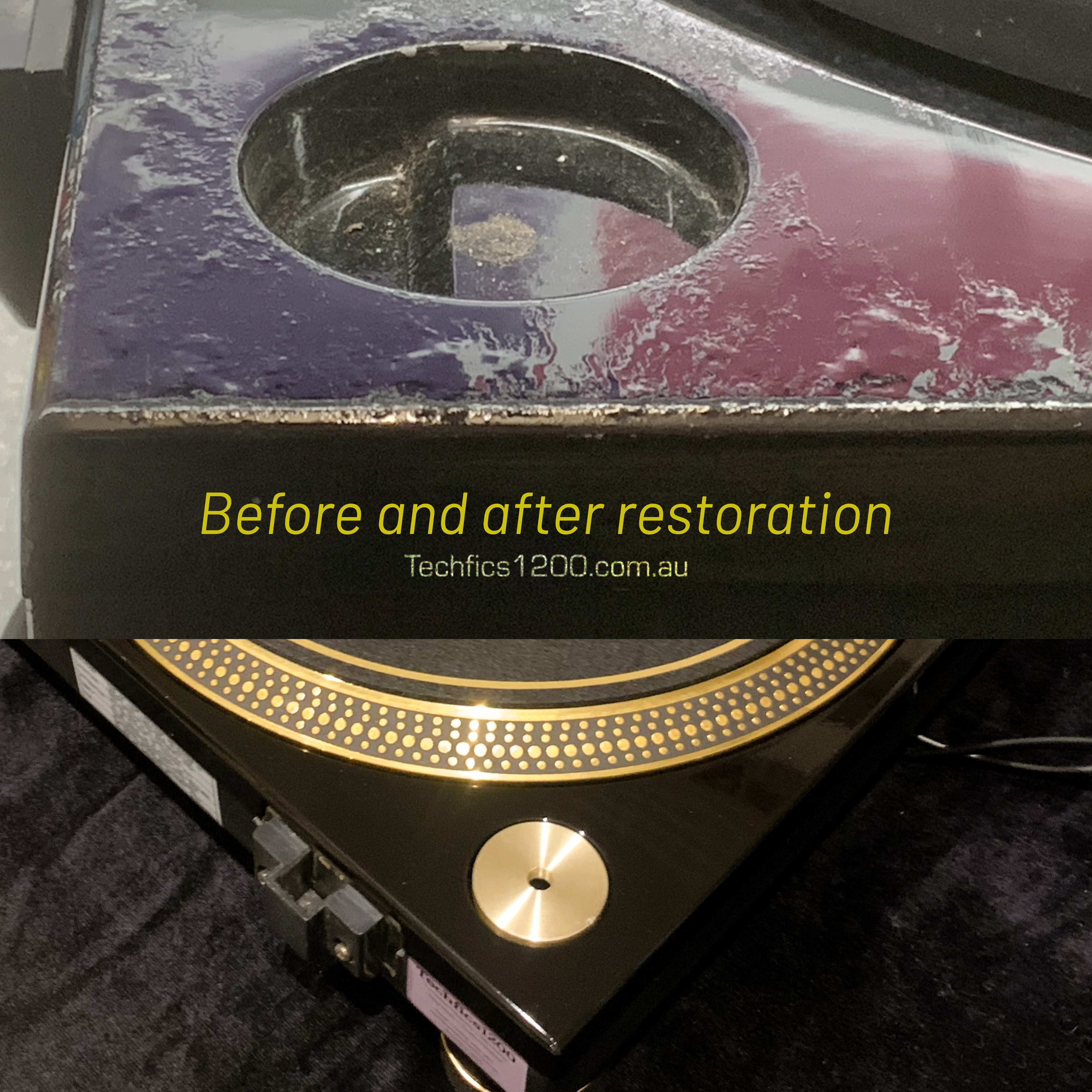 Plinth repair and re-spray, corroded or scratched alloy body..